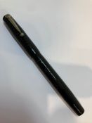 Vintage MABIE TODD ‘SWAN’ FOUNTAIN PEN. Finished in Black with Large 14 CARAT GOLD NIB. Serial No