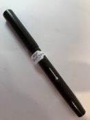 Vintage 1936 MABIE TODD ‘JACKDAW’ FOUNTAIN PEN. Complete with 14 CARAT GOLD NIB. Dark Brown clipless