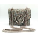 An Eye-Catching Jimmy Choo Mini Paris Glitter ‘Joy’ Evening/Cocktail Bag with Shoulder Strap. The
