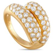 A Cartier Vintage 18K Yellow Gold 2.41ct Diamond Ring. Set in 18K Yellow Gold, the stylish wrapped