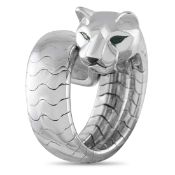 A Cartier Panthre Lakarda 18K White Gold Ring. This 18K white gold Cartier Panthere 'Lakarda' ring