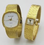 A Parcel of Two Vintage Dress Watches Comprising: -1) A Ladies Vintage Gold Tone Tissot Quartz Dress