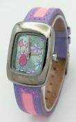A DISNEY EXCLUSIVE, PIGLET LEATHER STRAP WATCH. FULL WORKING ORDER. NEW BATTERY FITTED RECENTLY. S/A