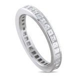 A Tiffany & Co. Platinum 1.02ct Diamond Eternity Ring. This Tiffany & Co. eternity ring presents a