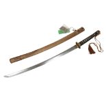 WW2 Japanese Officers Katana Sword. Complete with knot and leather scabbard cover. Brought back from