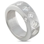 A Chanel 18K White Gold 1.40ct Diamond Band Ring. Inset Diamonds with a total weight of 1.40