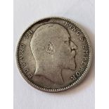 1905 SILVER 1 RUPEE COIN. Very Fine Condition. Similar size to The Florin. Nice Coin, please see