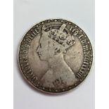 1883 GOTHIC SILVER FLORIN coin. Fine Condition. Please see pictures.