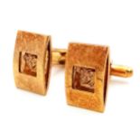 A Pair of Versace Gold Plated Cufflinks. Original packaging. Ref: 028852.