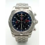 A Breitling Limited Edition Chronomat GMT Automatic Gents Watch. Model AB0412. Stainless steel
