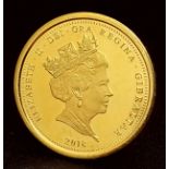 A 2018, QUEEN ELIZABETH II, CORONATION 1953, I SOLEMNLEY PROMISE SO TO DO, HALF SOVEREIGN COIN.