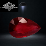 Red Ruby Pear Shape EyeClean Clarity 4.11 Carat