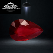 Red Ruby Pear Shape EyeClean Clarity 3.70 Carat