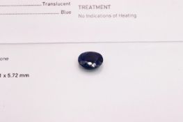 Natural Sapphire Oval Blue 8.76ct - GIA Certificated