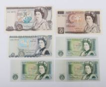 British, Bank of England, Gill, Twenty, Ten and Five and One Pounds, B350 J16 369721, B347 56A