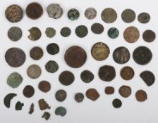 A selection of mostly hammered coinage, including Edward VI Sixpence, with a Medieval penny, some
