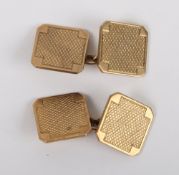 A pair of 9ct gold cufflinks, total weight 6.98g