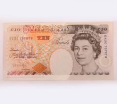 Error, British, Bank of England, Kentfield, B369 watermark off centre, EK20 757879, UNC