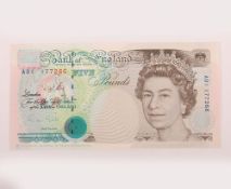 British, Bank of England, Gill, Five Pounds, A01 177266, low serial number, UNC