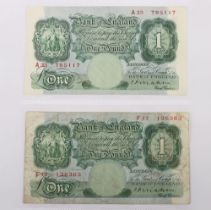 British, Bank of England, Mahon, One Pound, B212 First Series A33 785117 UNC, with F17 136363