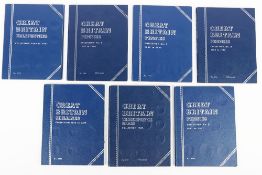 Various GB folders of Threepence, Shillings and Pennies, pennies from 1860-1880, 1881-1901, 1902-