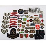 Large Job Lot of British Military Cloth Badges, Shoulder Titles and insignia