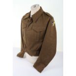 WW2 Battle Dress Blouse's Serge, Royal Army Service Corps, 1940 Dated