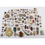 Large Job of Mainly British Military Cap, Collar Badges, Shoulder Titles & various other Badges & Bu