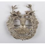 A Silver “Staff Badge” to The Gordon Highlanders with Stout Brooch Pin Fitting