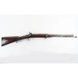 Scarce Double Barrel 455/396” (Smooth Bore / Rifle Combination) Military Percussion Carbine for the