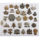 Assortment of British, Canadian Military Cap Badges