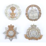 4x Victorian Infantry Cap Badges