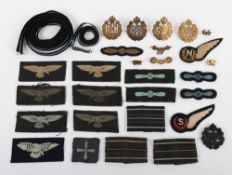 WW2 RAF, RCAF, RAAF Insignia, Including RCAF Silver 'OPs' Wings
