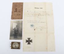 Imperial /WW1 German  Army book and Iron Cross