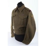 WW2 Canadian Battle Dress Blouse & Trousers, 6th RCA, 1944.