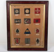 WW1 British Divisional Insignia, Framed.