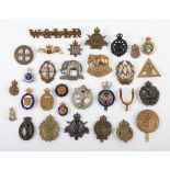 Collection of mainly British Military Cap Badges & Home Front items