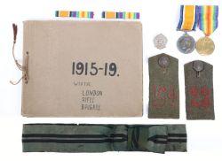 WW1 London Rifle Brigade Pair & Photo Album