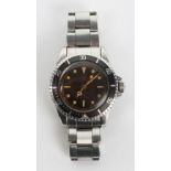 A rare gentleman's Stainless steel Rolex Tudor Oyster Prince Submariner bracelet wristwatch, circa 1