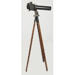 WW2 Canadian Gun Sighting Telescope and Wooden Tripod Stand.