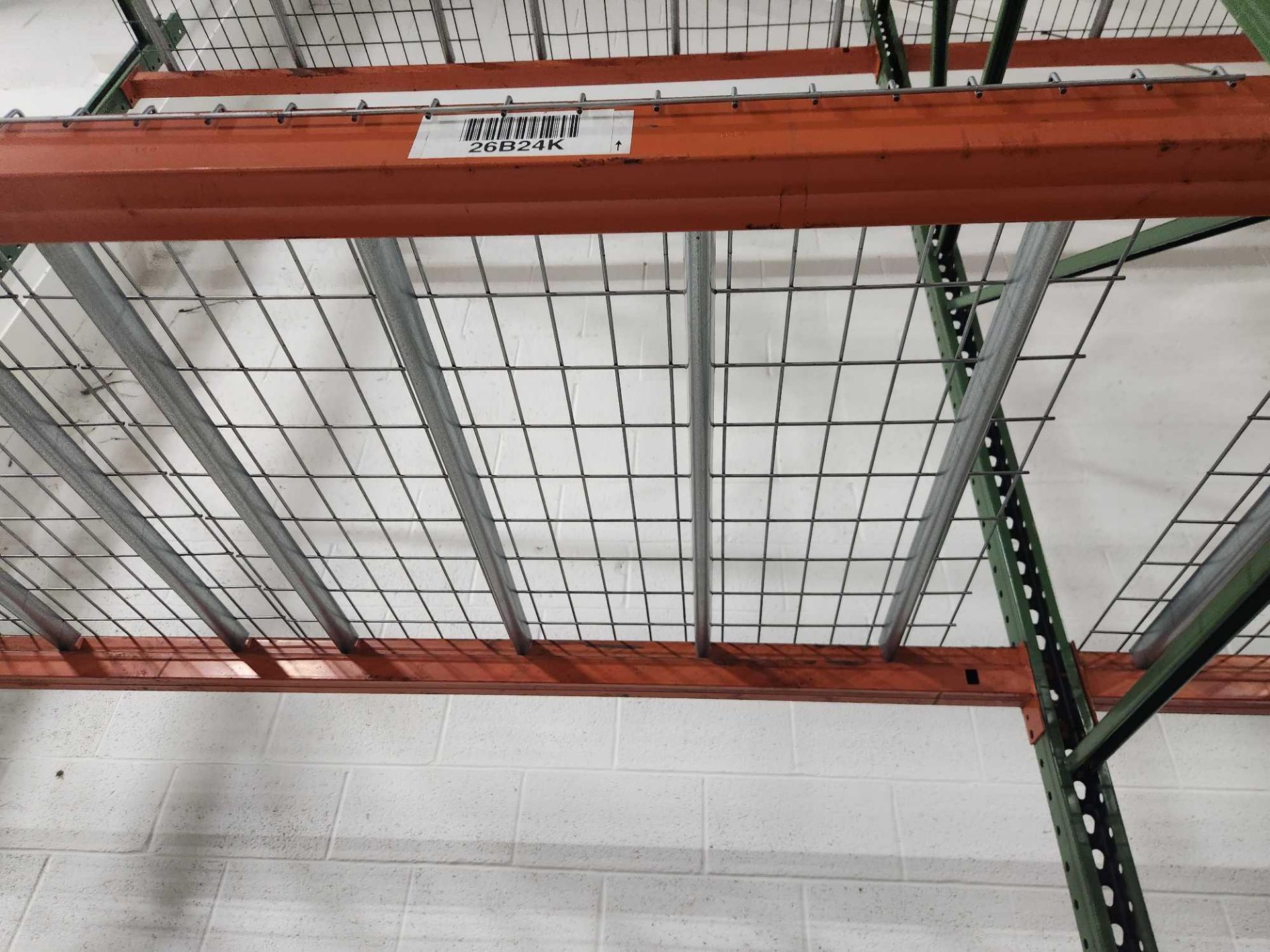 Lot of (22) sections of teardrop pallet racking consists of (23) 16 ft ...