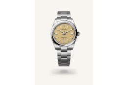 ROLEX OYSTER PERPETUAL *41MM BEIGE / YELLOW DIAL* ALL NEW 2025 / UNWORN - OYSTER STEEL - *WOW*