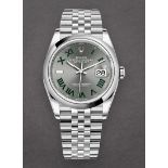 ROLEX DATEJUST *WIMBLEDON DIAL* (JANUARY 2026 - ALL NEW / UNWORN) OYSTER STEEL *JUBILEE BRACELET*
