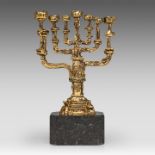 Salvador Dali (1904-1989), Menorah, gilt bronze on a bluestone base, No 52/150 37 cm. (14.57 in.)