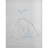 Jean Cocteau (1889-1963), Sphinx, 1957, colour pencil drawing 27 x 21 cm. (10.63 x 8.26 in.), Frame: