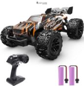 DEERC RC Car, Remote Control Monster Truck W/ 2 Batteries for 40 Min Play, All-Terrain 2.4GHz RTR R