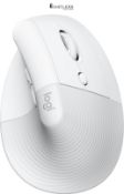 RRP £61.08 - Logitech Lift Vertical Ergonomic Mouse, Wireless, Bluetooth or Logi Bolt USB receiver,