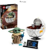 RRP £56.99 - LEGO Star Wars 75403 Grogu with Hover Pram Building Toy Set, Collectible Character Fig