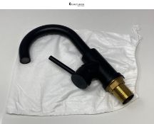 Black Basin Mixer Tap 360Â° Swivel Bathroom Sink Taps, 304 Stainless Steel Single Lever Bathroom Si