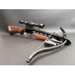 A crossbow, with a Bushnell scope Provenance: The property of a lifetime collector and airgun